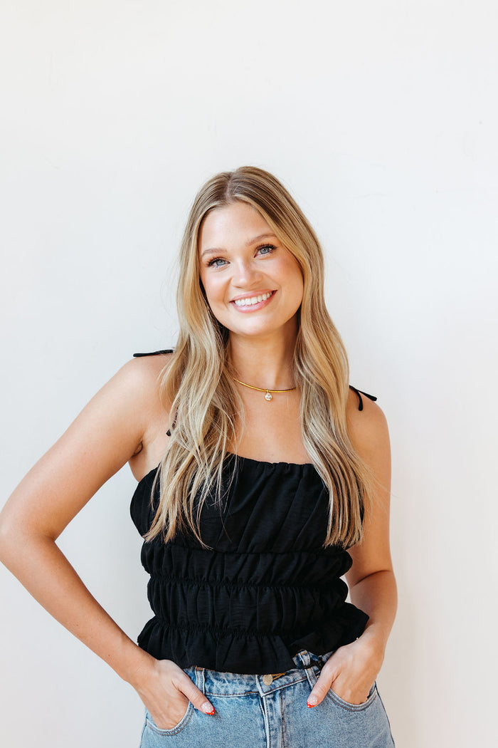 clare tiered ruched top