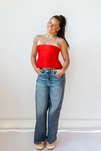 jo wide leg cropped jeans