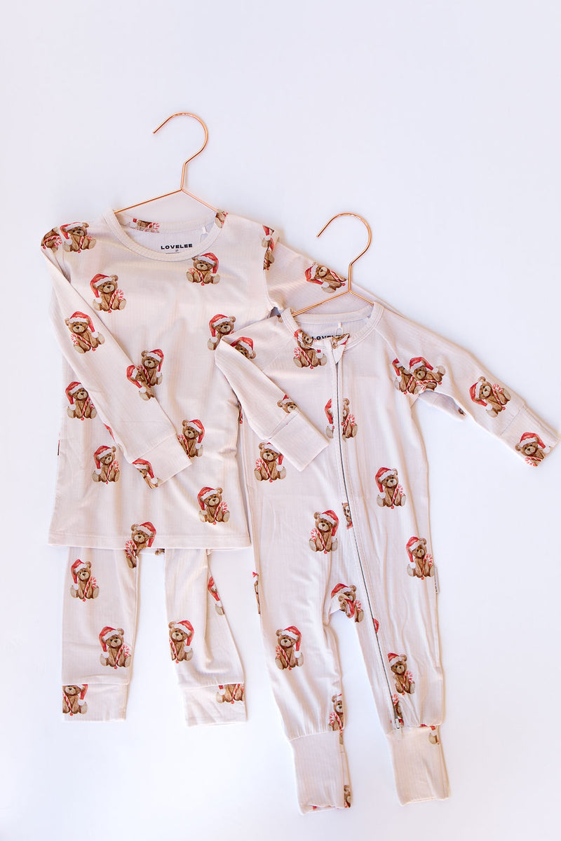 mode, christmas teddy pajamas