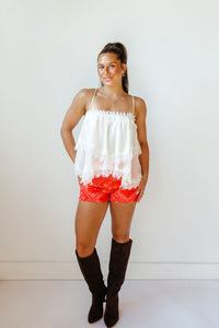 lysa bandana printed shorts