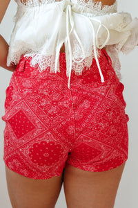 lysa bandana printed shorts