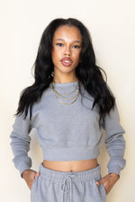 mode, treasure crop sweatshirt