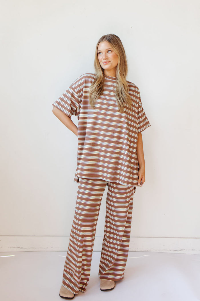 signature stripe you are loved pant set