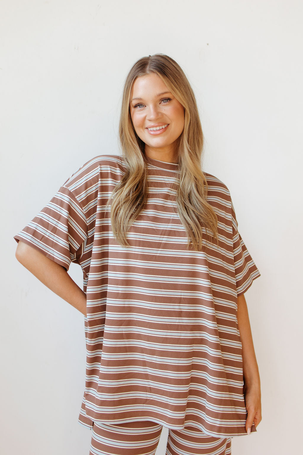 signature stripe you are loved pant set