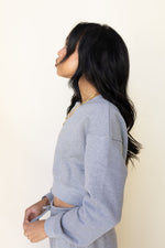 mode, treasure crop sweatshirt