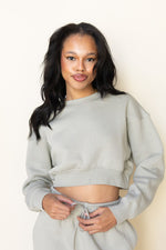 mode, treasure crop sweatshirt