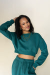 mode, treasure crop sweatshirt