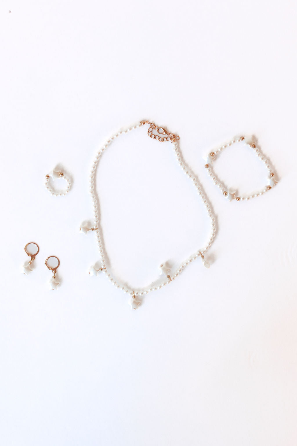 4 piece pearl star jewelry set