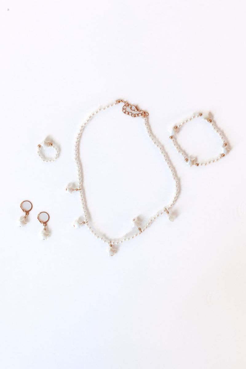 4 piece pearl star jewelry set
