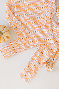 pumpkin patch striped 2 piece set
