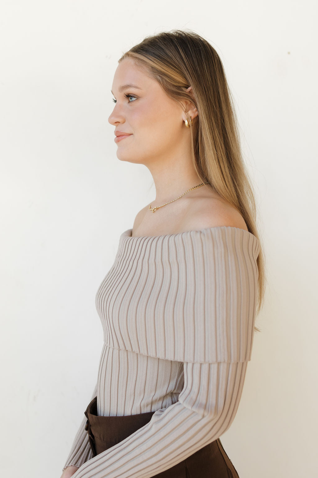 kam off the shoulder sweater