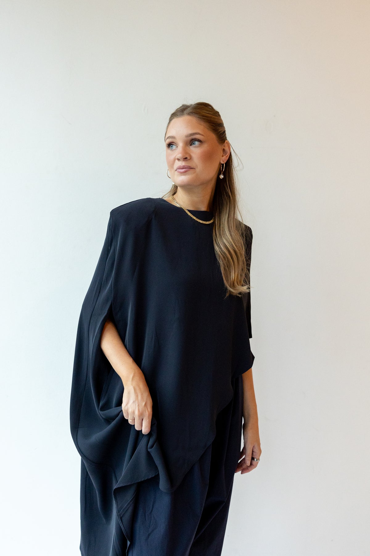 arielle oversized asymmetrical poncho