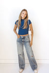 simple ruffle tee