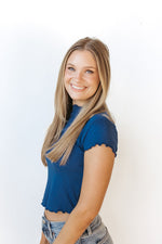 simple ruffle tee