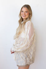 mode, nicole button down top