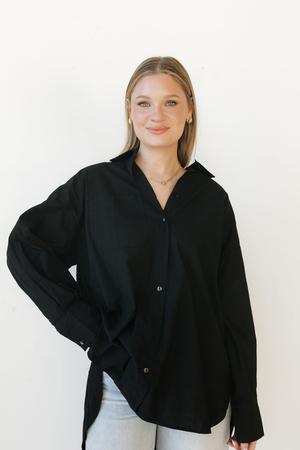 boyfriend oversized button up