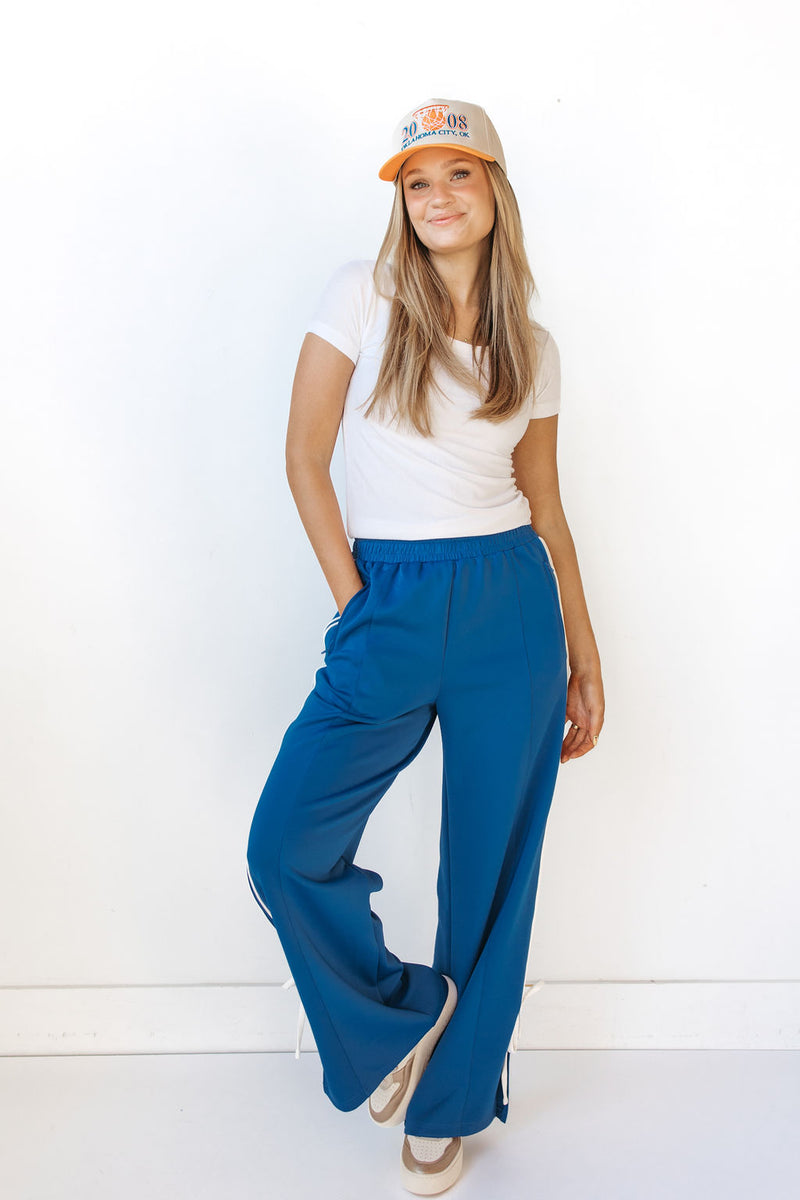 bow detailed track pants