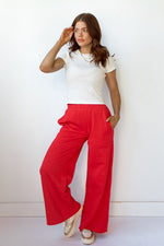 mode, wide leg sweat pants