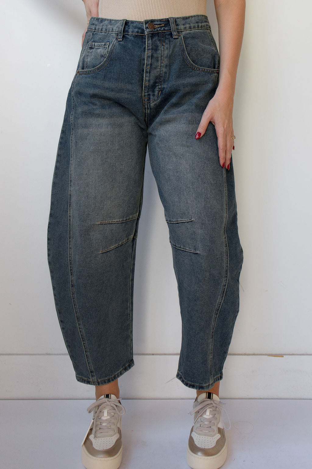 mode, essence barrel jeans