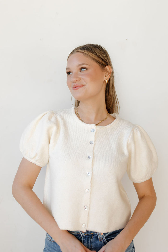 campbell puff sleeve sweater