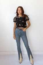mode, sofia embroidery top