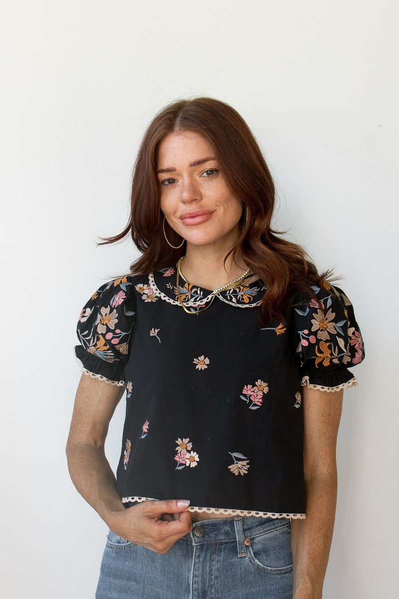 mode, sofia embroidery top