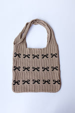 mode, bow crochet tote bag
