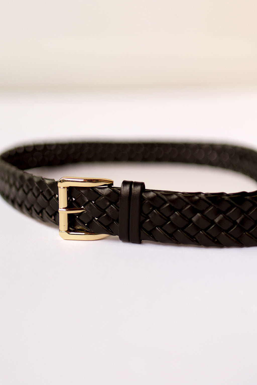 mode, vintage braided leather belt