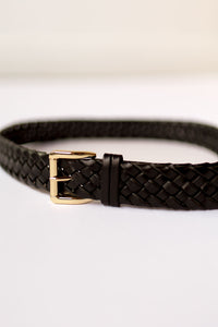 mode, vintage braided leather belt