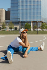 bow detailed track pants