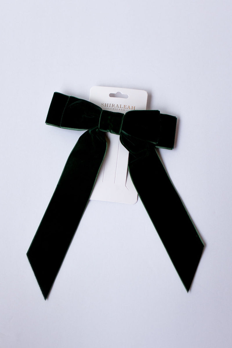 mode, velvet bow clip