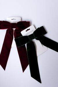 mode, velvet bow clip