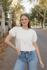 campbell puff sleeve sweater