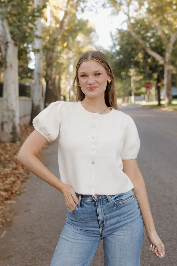 campbell puff sleeve sweater