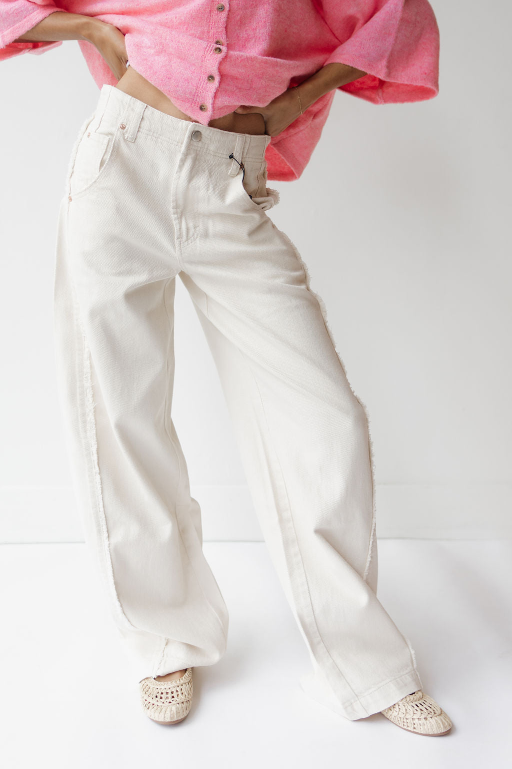 tessa frayed relaxed barrel