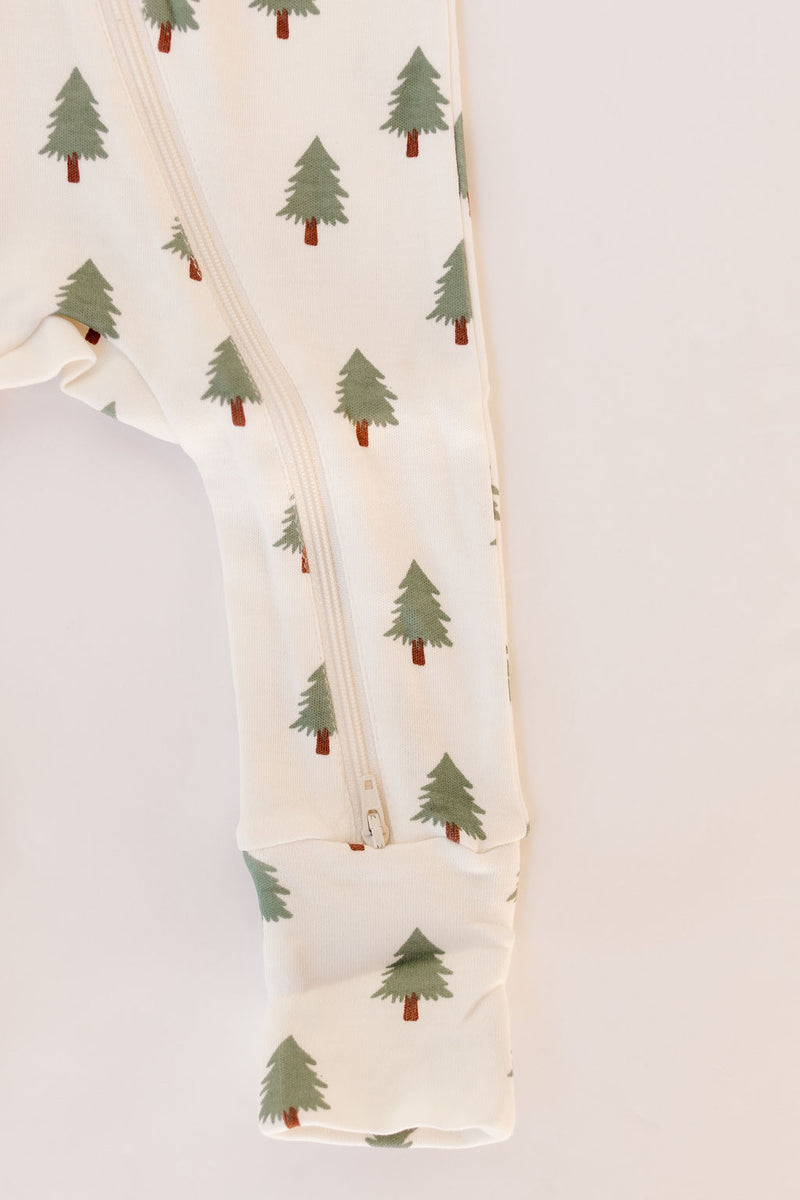 trees organic 2-way zipper romper
