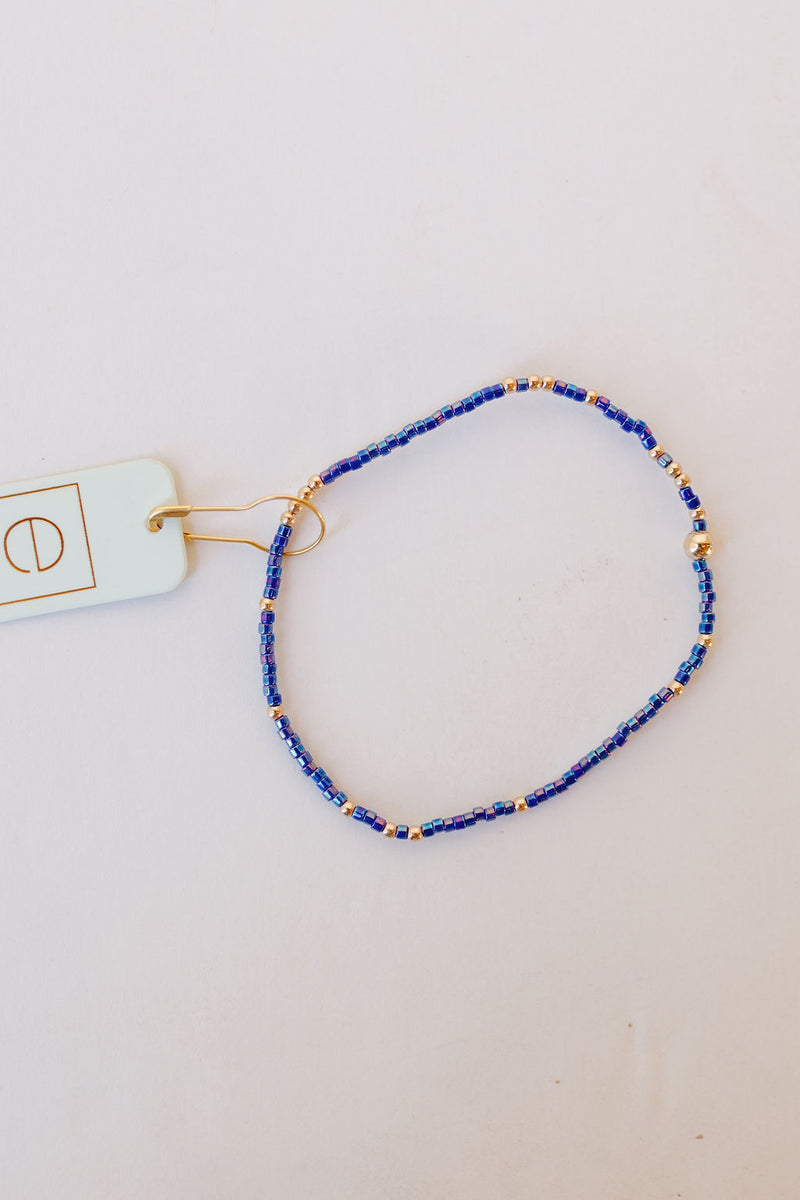 hope unwritten bracelet - blue metallic