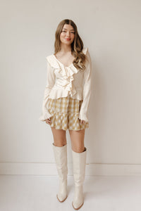 divine ruffled sweater