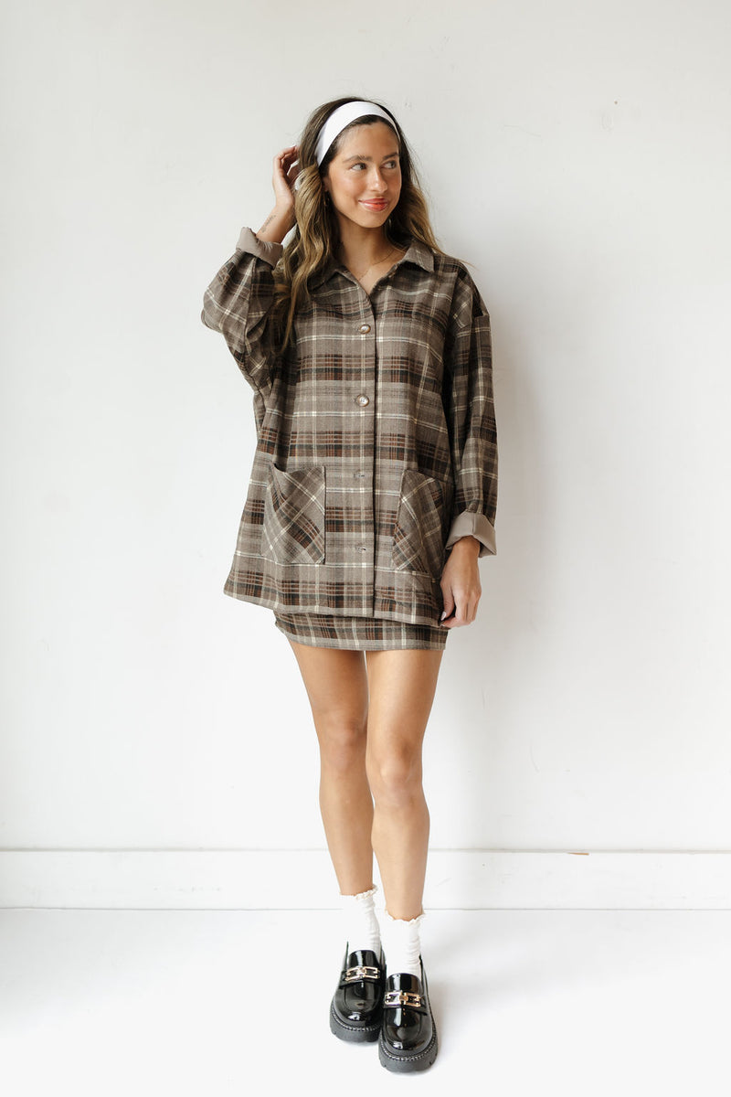 as if oversized plaid jacket