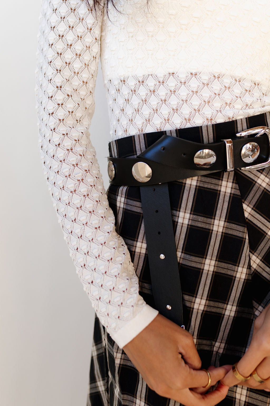 salem plaid midi skirt