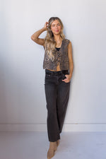 mode, roxy front tie vest
