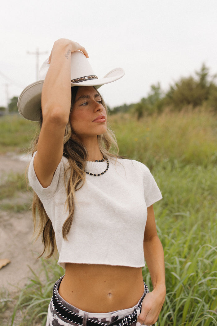 chelsey cropped sweater top