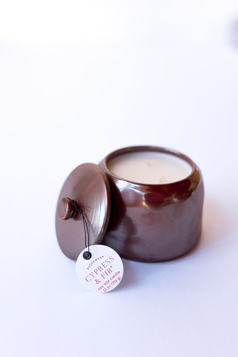 mode, glazed ceramic candle