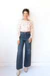 mode, aster floral sweater