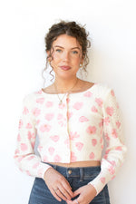 mode, aster floral sweater
