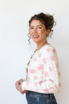 mode, aster floral sweater