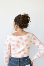 mode, aster floral sweater