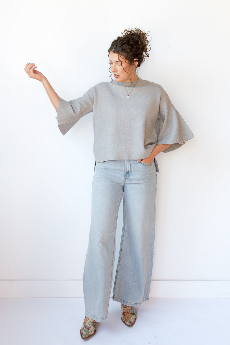 mode, harlow bell sleeve sweater