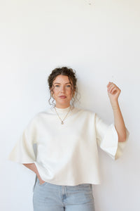 mode, harlow bell sleeve sweater
