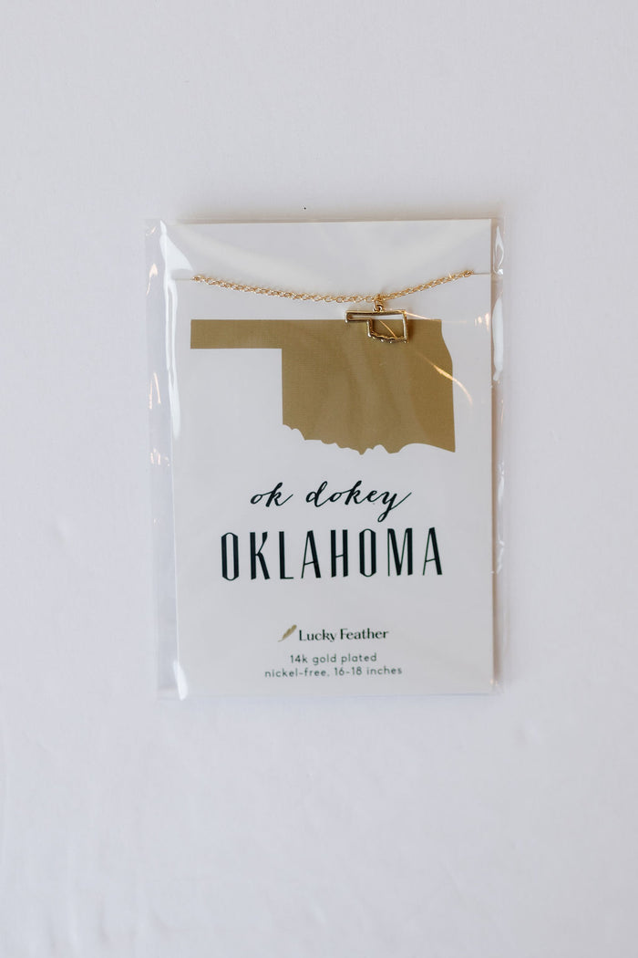 oklahoma necklace - gold